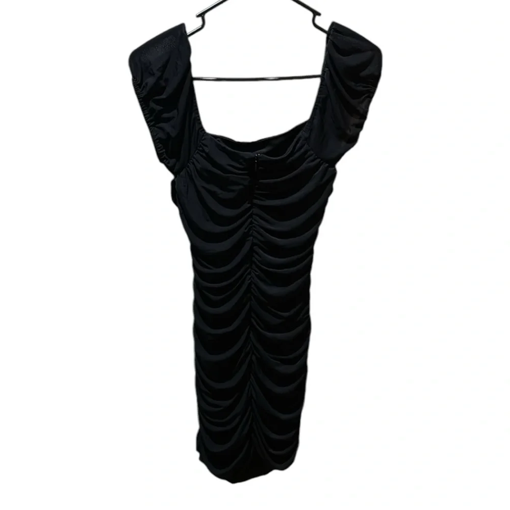 ❤️❤️HP❤️❤️Lulus Mesh Ruched Bodycon Mini Dress Size Small - Picture 4 of 6